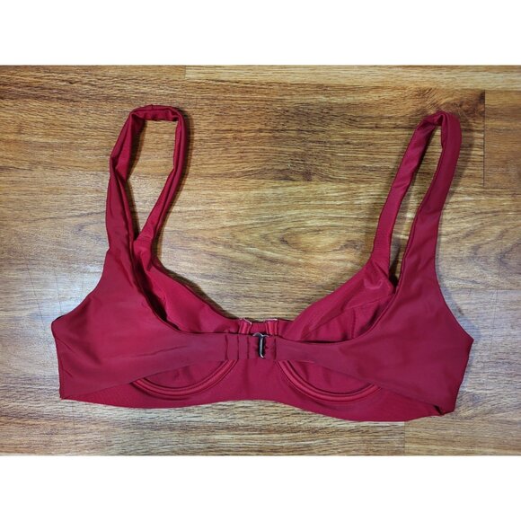 Everie Swim Size Large Red Bikini Top Only - Picture 3 of 4
